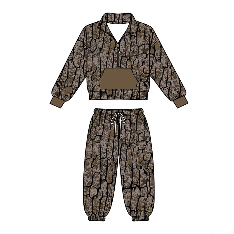 preorder BLP1430 Hunting Pocket Long Sleeve Pants Boys Set