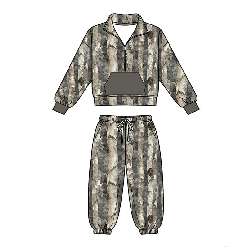 preorder BLP1431 Hunting Pocket Long Sleeve Pants Boys Set