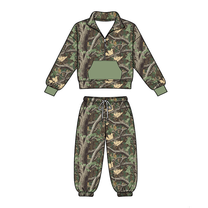preorder BLP1433 Hunting Pocket Long Sleeve Pants Boys Set