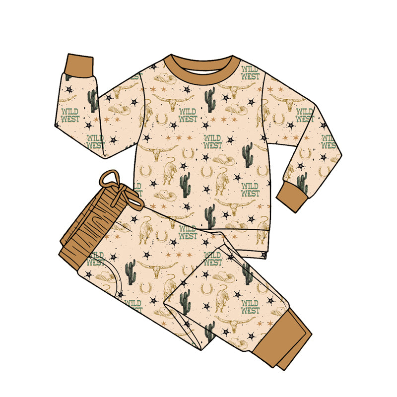 preorder BLP1471 Western Wild West Long Sleve Pants Boys Set