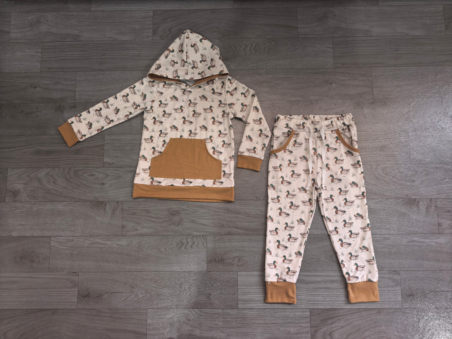 preorder Samples BLP1510 Hunting Mallard Pocket Hoodie Long Sleeve Pants Boys Set