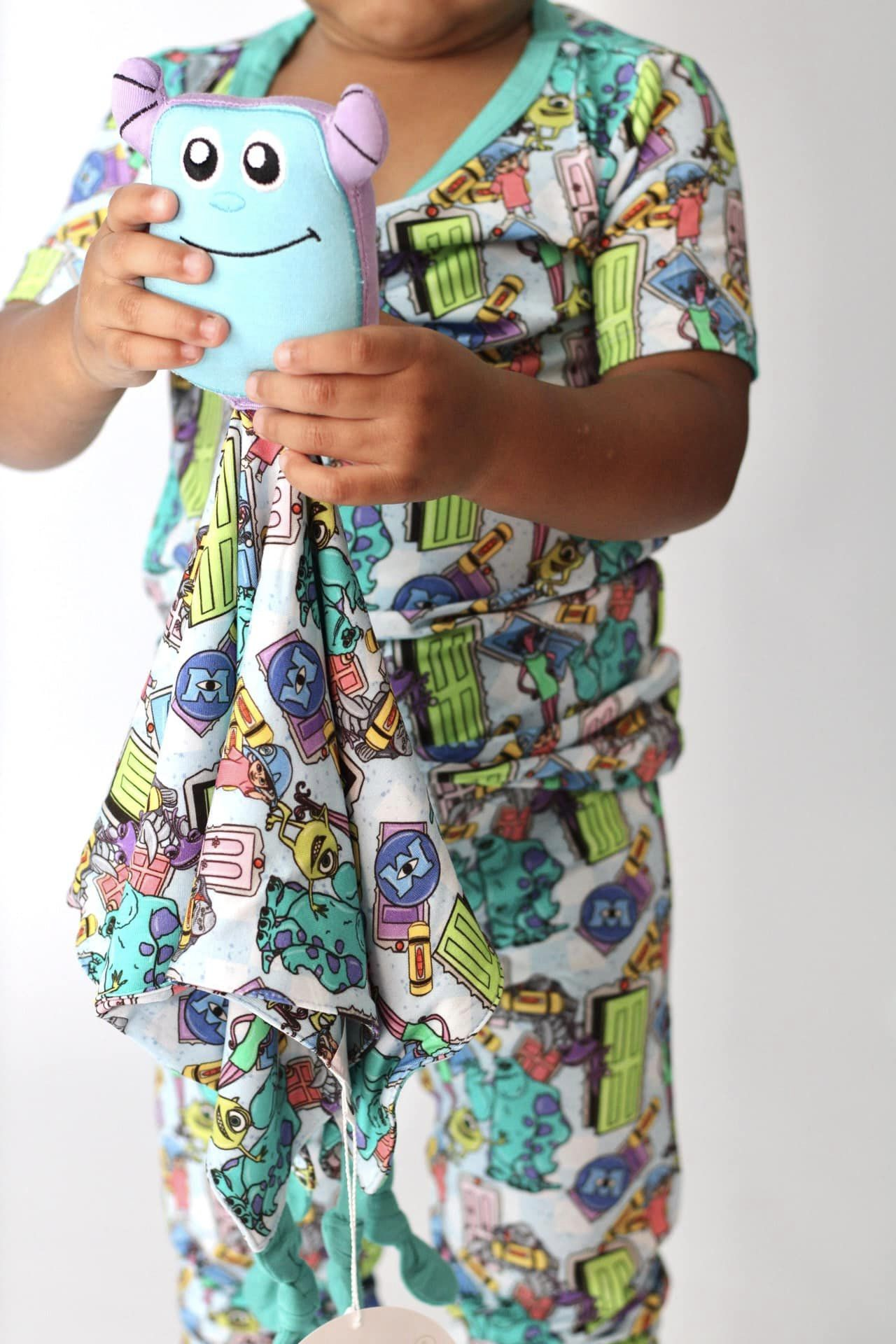 preorder BSPO0498 cartoon monster blue long sleeve pants boys pajamas