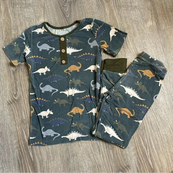 preorder BSPO0542 cute dinosuar short sleeve pants boys pajamas