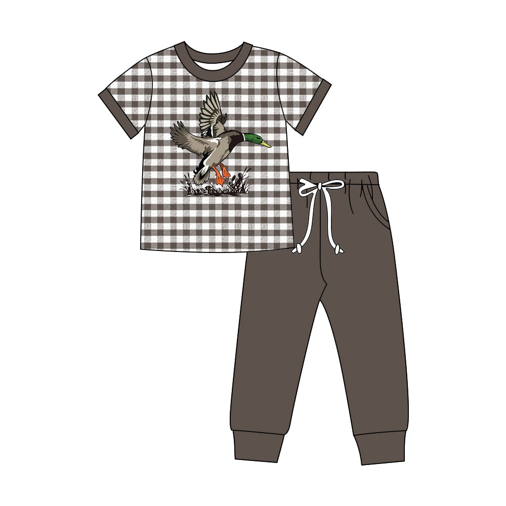 preorder BSPO0691 Hunting Mallard Duck Short Sleeve Pants Boys Set