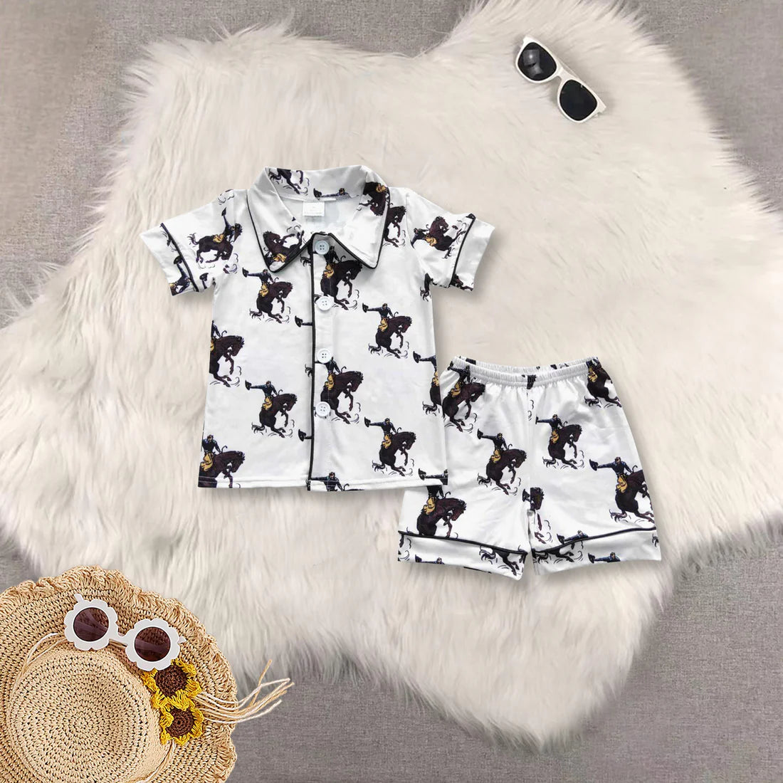 Western boys pajamas RTS Sibling Clothes