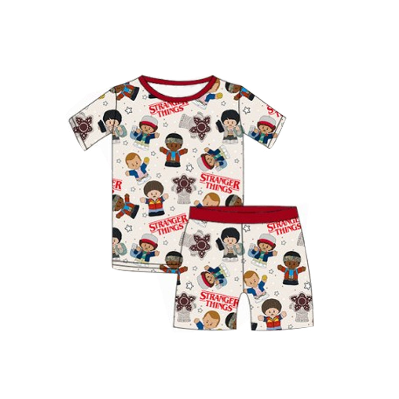 preorder BSSO1454 cartoon baby strar short sleeve shorts boys pajamas