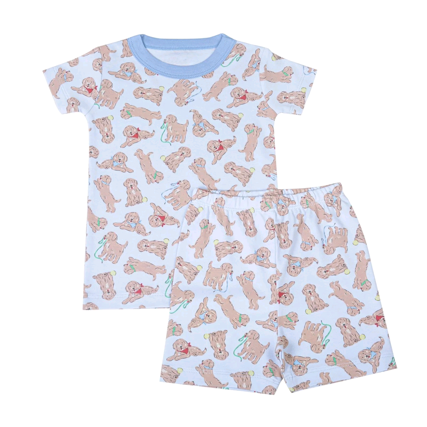 preorder BSSO1698 Cute Dog Pet Short Sleeve Shorts Boys Set