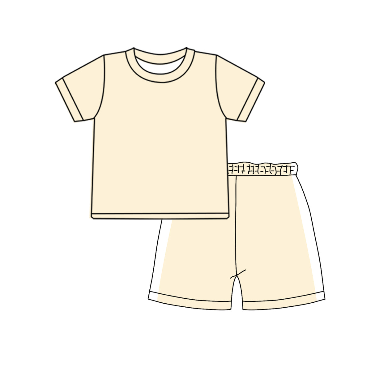 preorder BSSO1926 Yellow Short Sleeve Shorts Boys Set