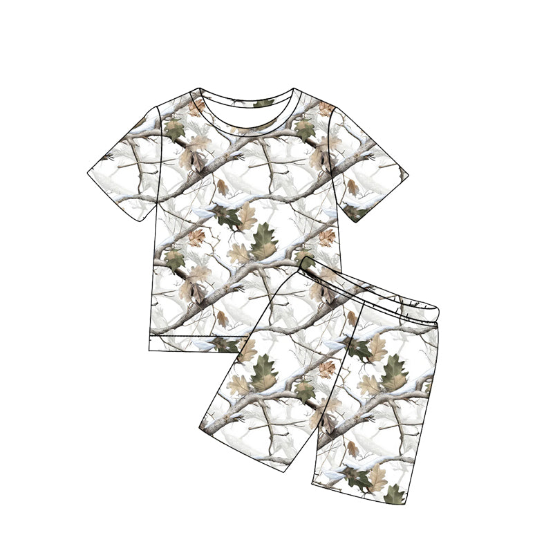 preorder BSSO1931 Hunting Camo Short Sleeve Shorts Boys Set