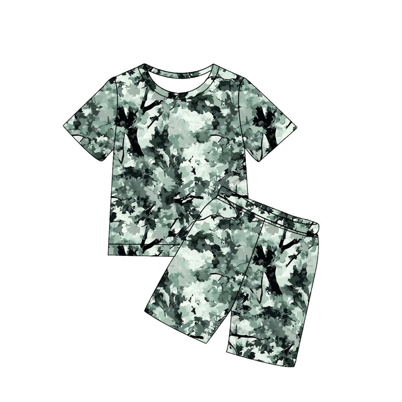 preorder BSSO1933 Hunting Camo Short Sleeve Shorts Boys Set