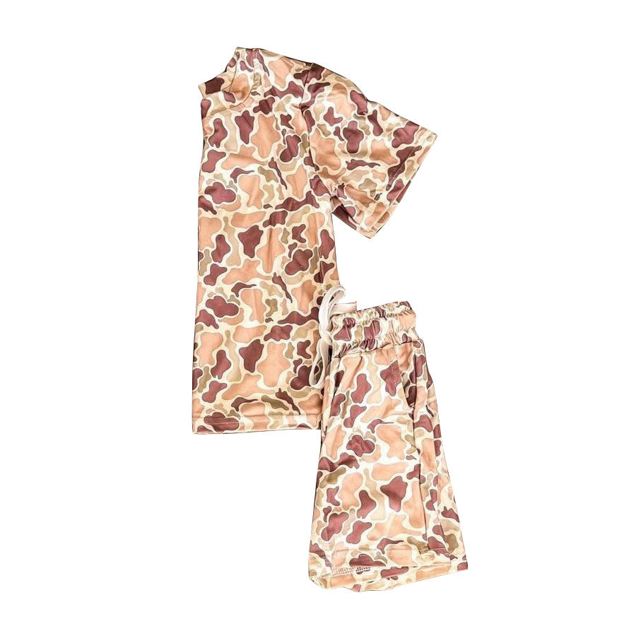 preorder BSSO1963 Camo Short Sleeve Shorts Boys Set