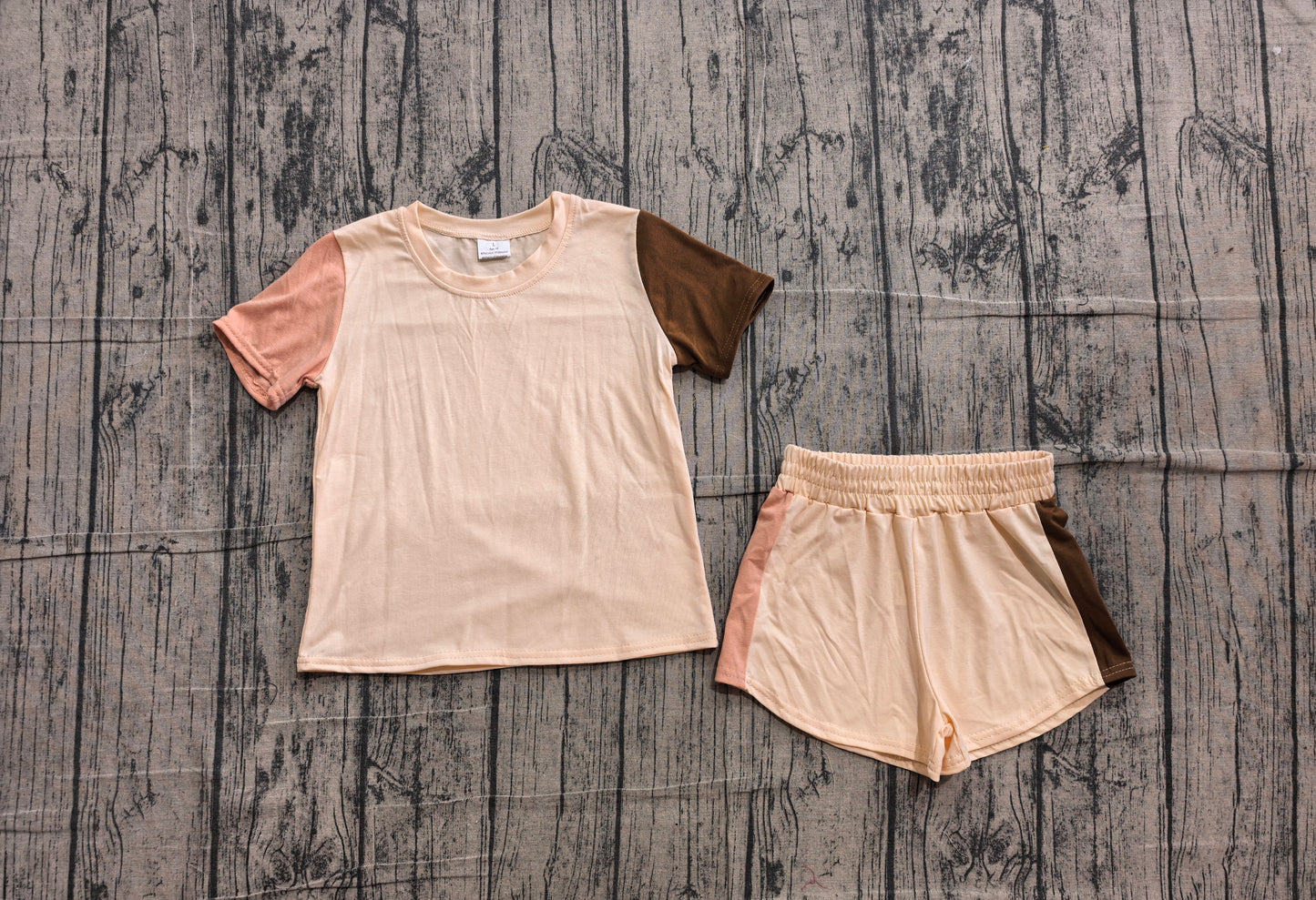 preorder Samples BSSO2012 Khaki Short Sleeve Shorts Boys Set