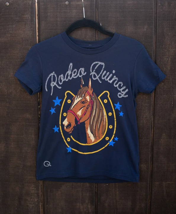 pre-order BT0239 Horse Star Blue Short Sleeves Boys Top