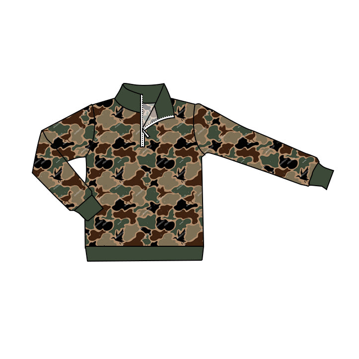 preorder BT0799 camo long sleeve boys pullover