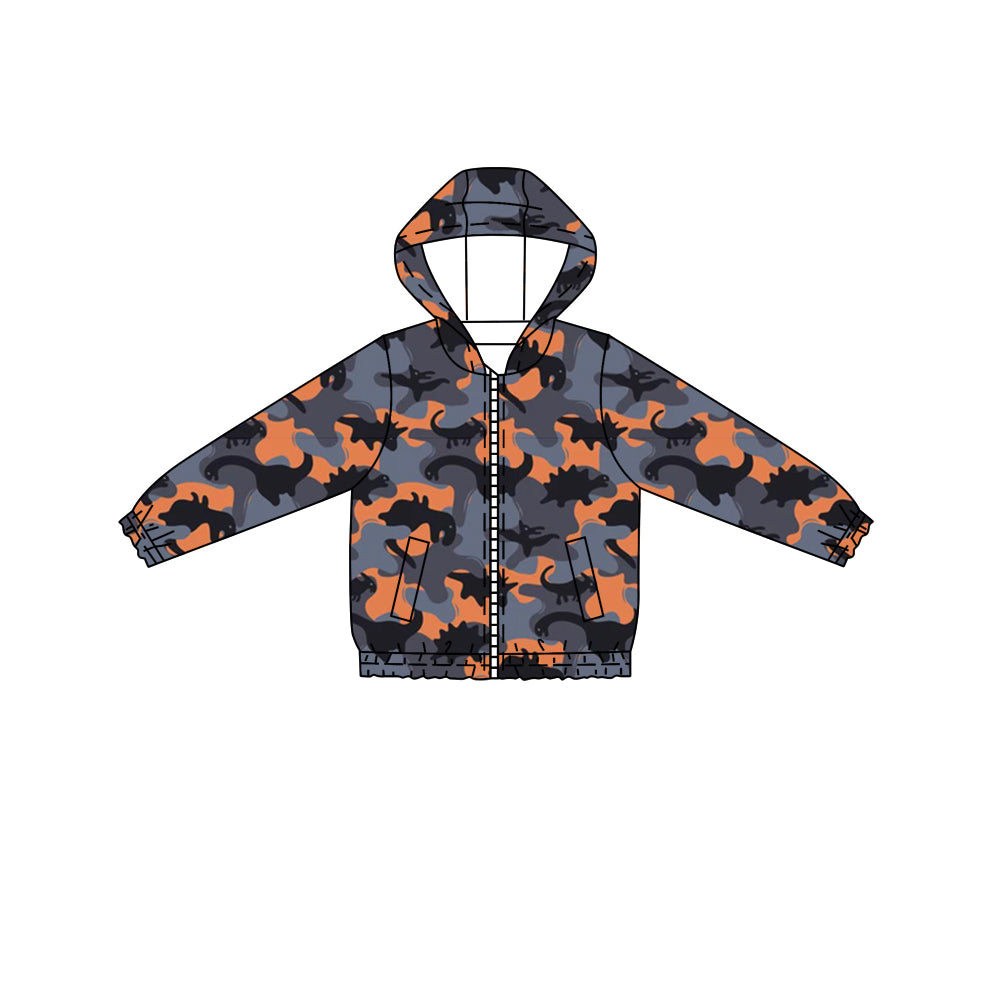 preorder BT0803 camo dinosaur long sleeve boys pullover