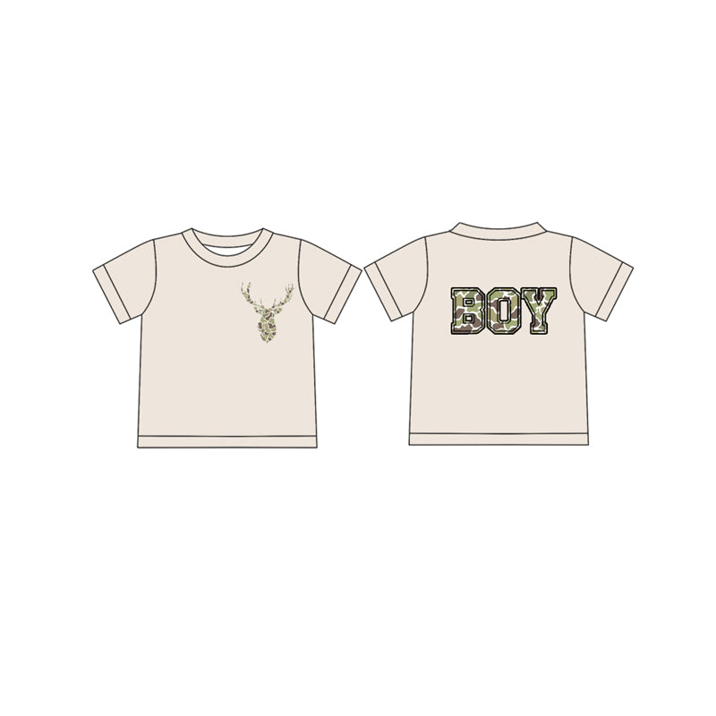 preorder BT1138 Hunting Camo Boy Deer Short Sleeve Boys Top