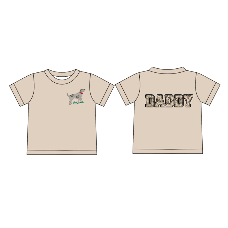 preorder BT1144 Hunting Camo Dog Daddy Short Sleeve Adult Man Top