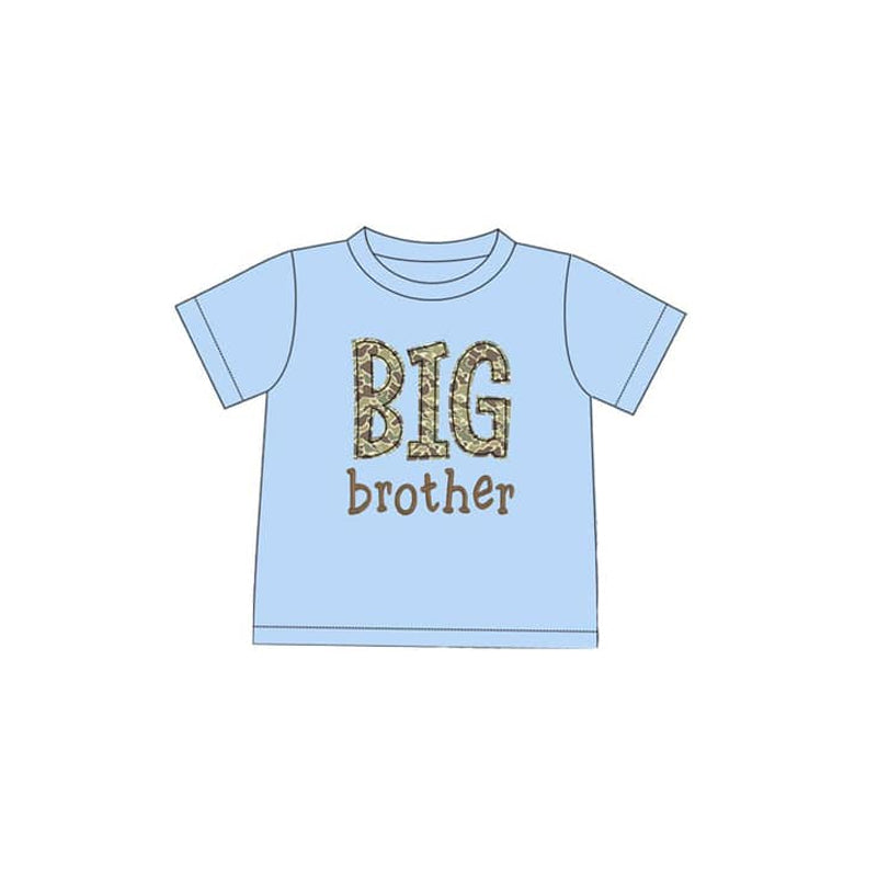 preorder BT1205 camo big brother blue short sleeve boys top