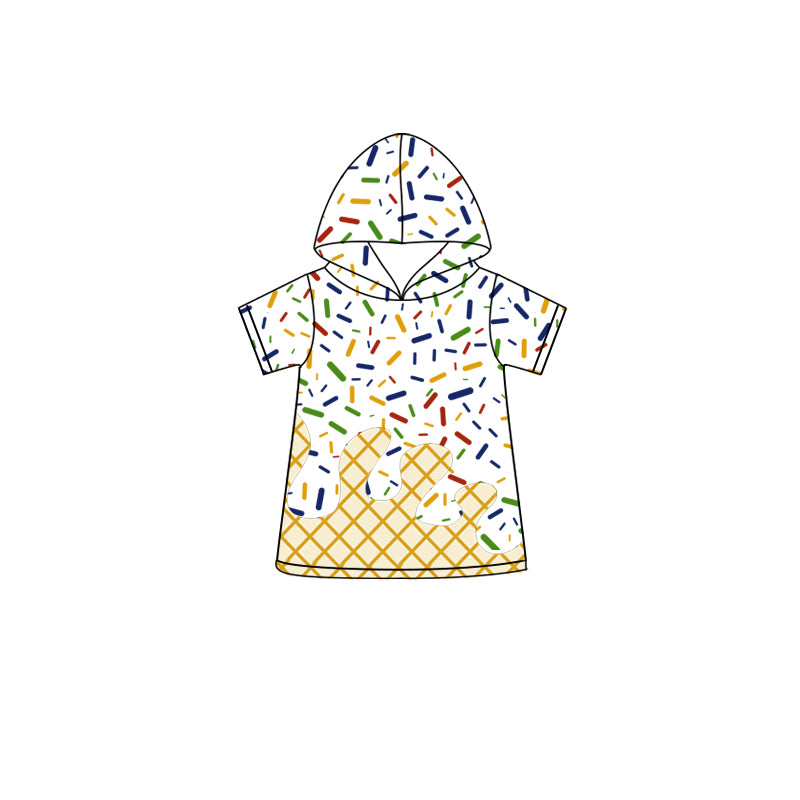 custom moq 3 football ice yellow short sleeve hoodie boys top