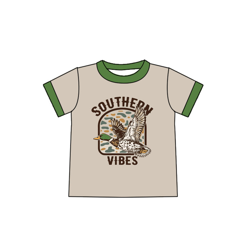 preorder BT1237 hunting season southern vibes mallard duck short sleeve boys top