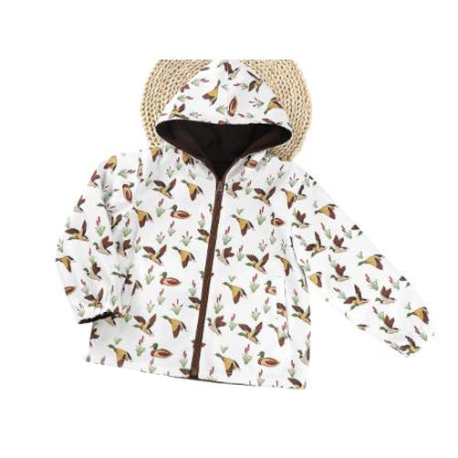preorder BT1369 hunting mallard duck zipper hoodei long sleeve boys coat