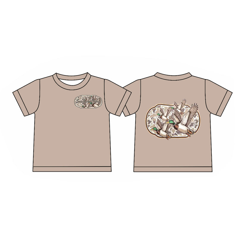 preorder BT1445 hunting camo mallard duck short sleeve boys top