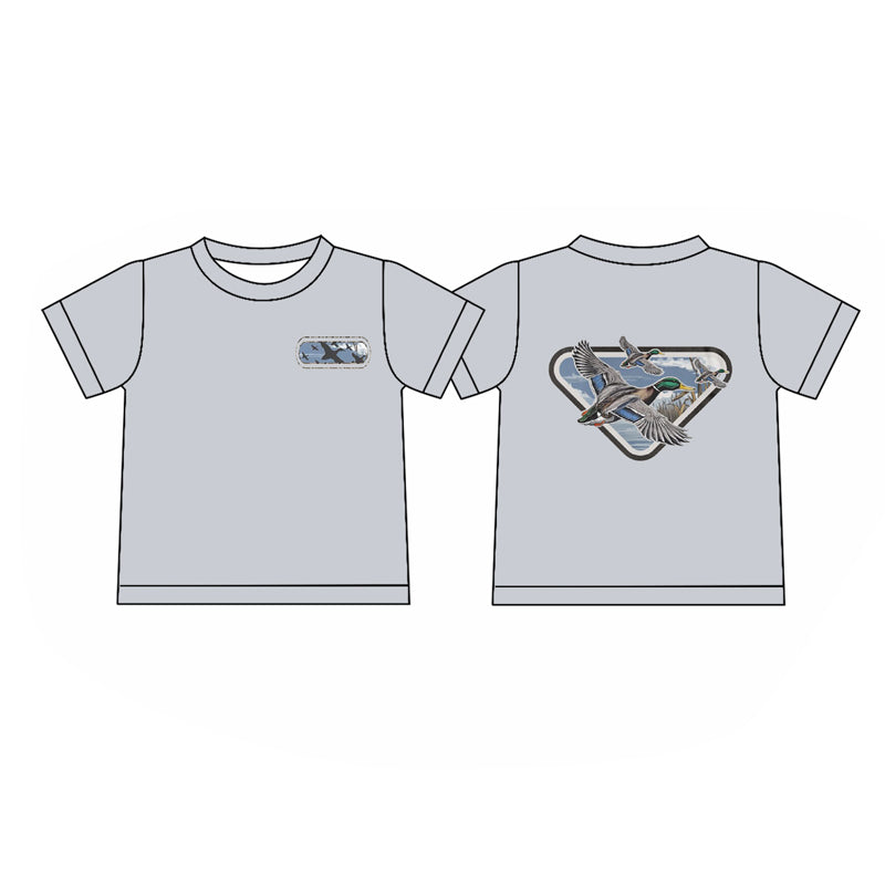 preorder BT1450 hunting mallard duck short sleeve boys top