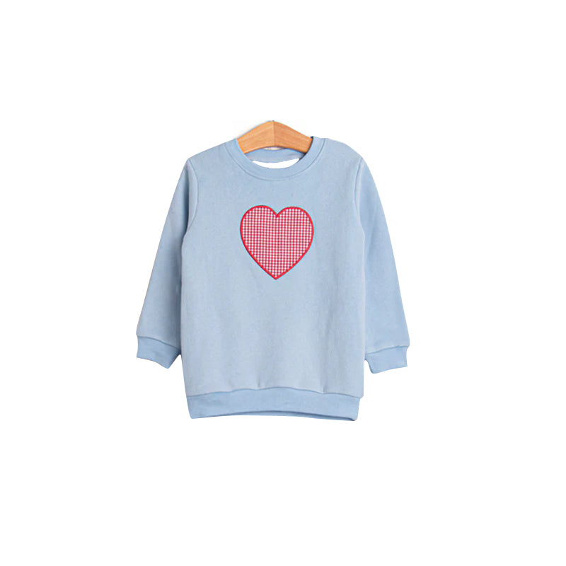 preorder BT1477 Valentine's Day red heart long sleeve boys top