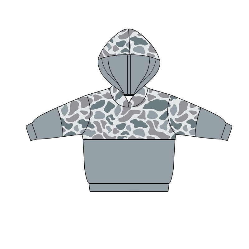 preorder BT1515 Hunting Camo Hoodie Long Sleeve Boys Top