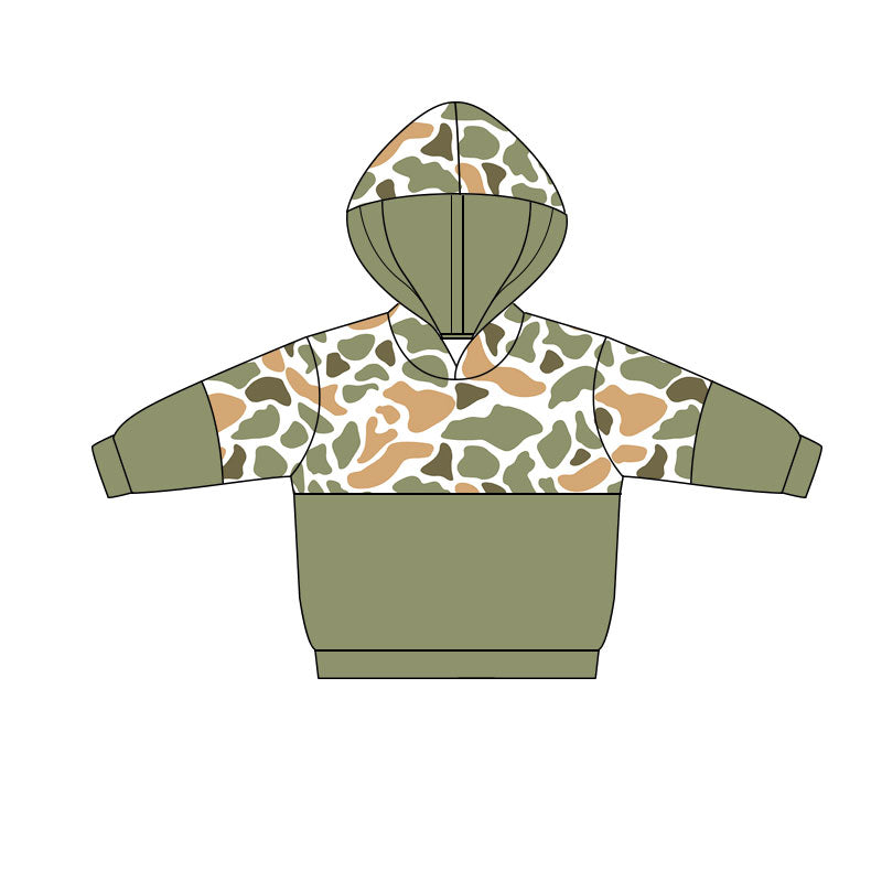preorder BT1519 Hunting Camo Hoodie Long Sleeve Boys Top