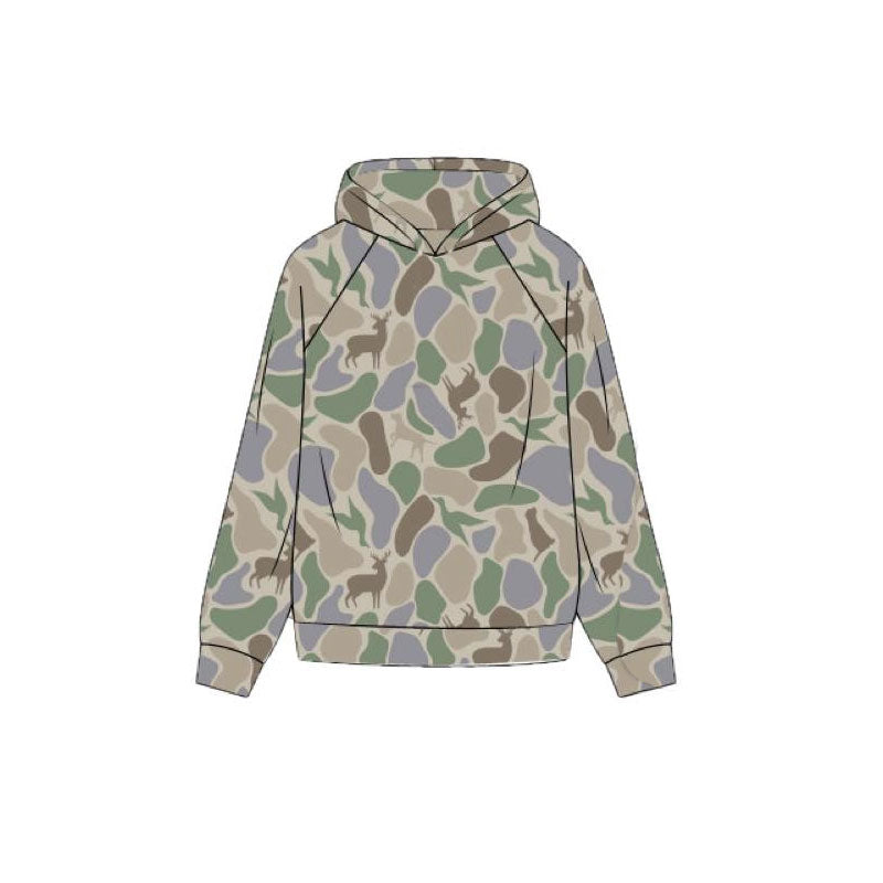 preorder BT1523 Hunting Camo Hoodie Long Sleeve Boys Top