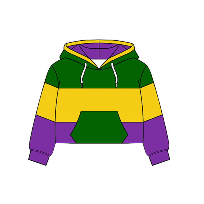 preorder BT1604 Yoga Mardi Gras Hoodie Long Sleeve Boys Top