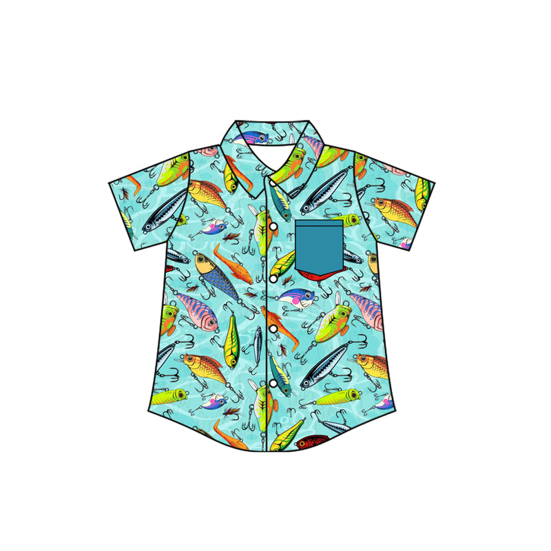 preorder BT1660 Fishing Short Sleeve Boys Top