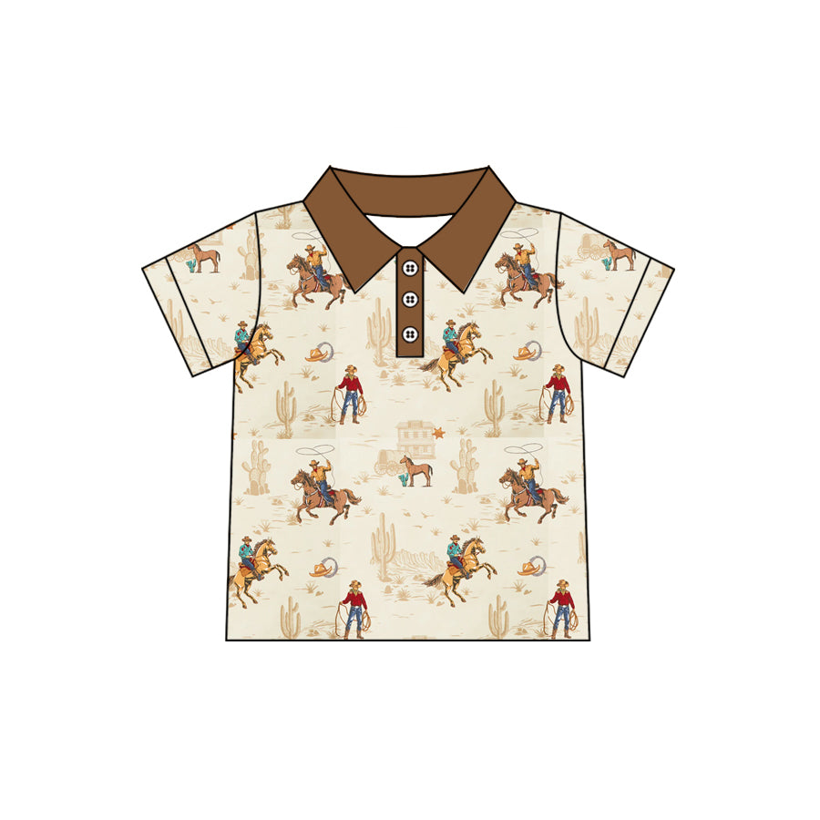 preorder BT1685 Western Rodeo Short Sleeve Boys Top