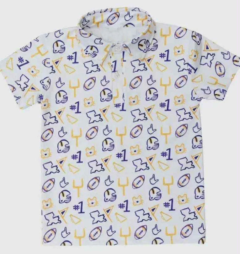 preorder BT1764 Team Purple Yellow Short Sleeve Adult Women Top