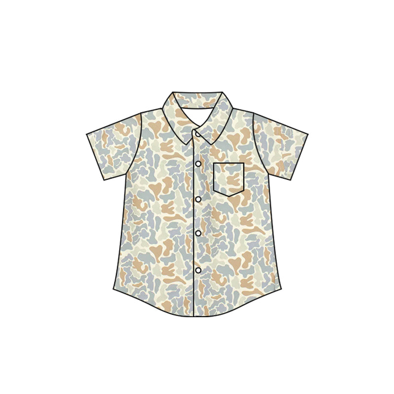 preorder BT1781 Camo Short Sleeve Boys Top
