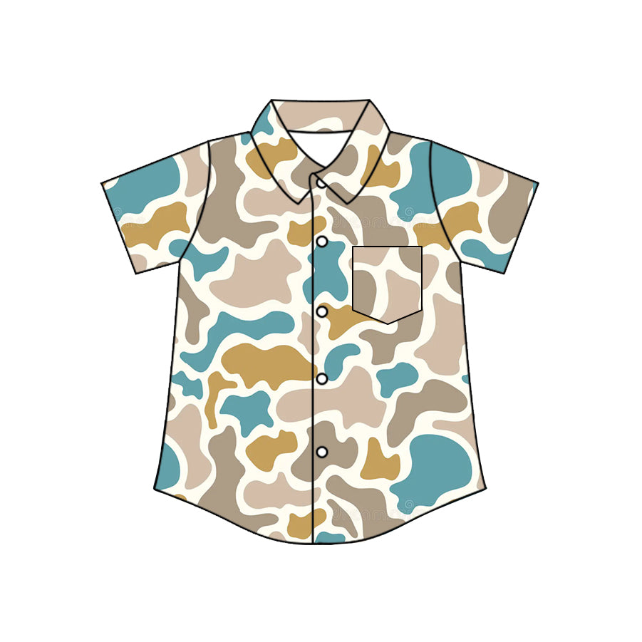 preorder BT1788 Camo Short Sleeve Boys Top