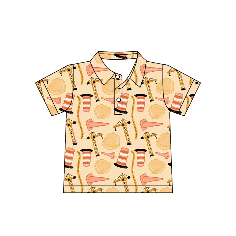 preorder BT1790 Construction Truck Short Sleeve Boys Top