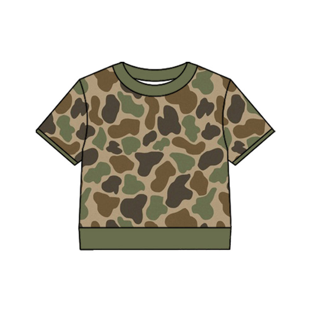 preorder BT1795 Camo Short Sleeve Boys Top