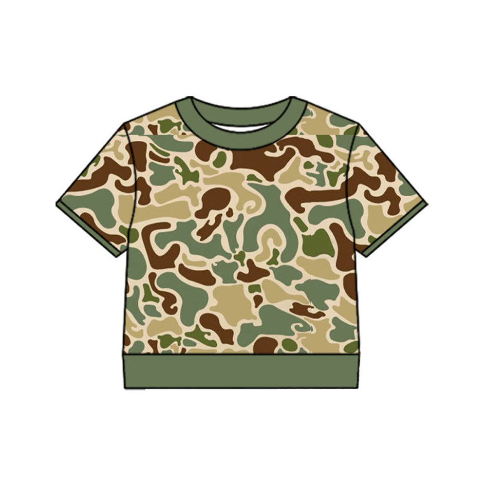 preorder BT1797 Camo Short Sleeve Boys Top