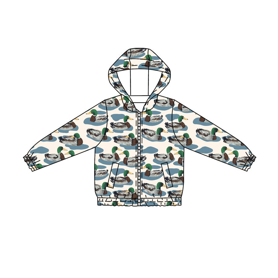 preorder BT1816 Hunting Camo Mallard Duck Zipper Hoodie Long Sleeve Boys Coat