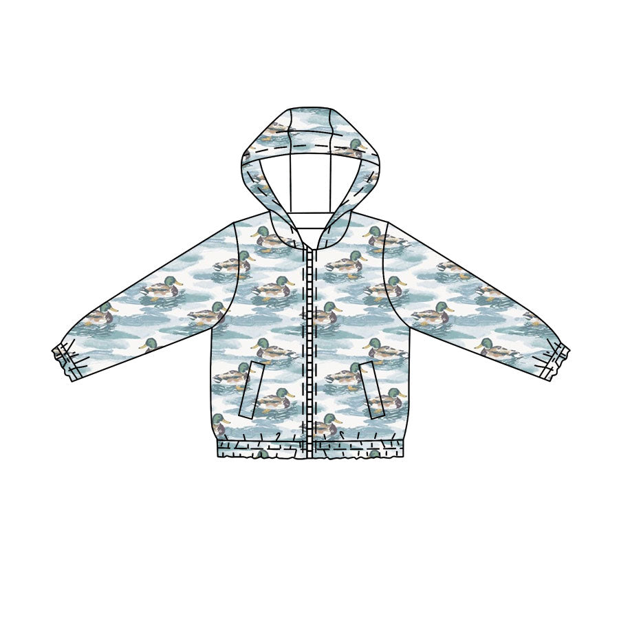 preorder BT1817 Hunting Camo Mallard Duck Zipper Hoodie Long Sleeve Boys Coat