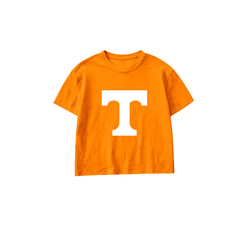 preorder BT1881 Items Orange Short Slevve Boys Top