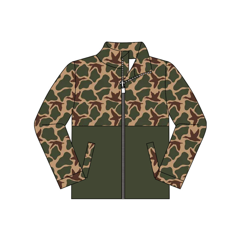 preorder BT1933 Mallard Duck Camo Zipper Hoodie Long Sleeve Boys Coat