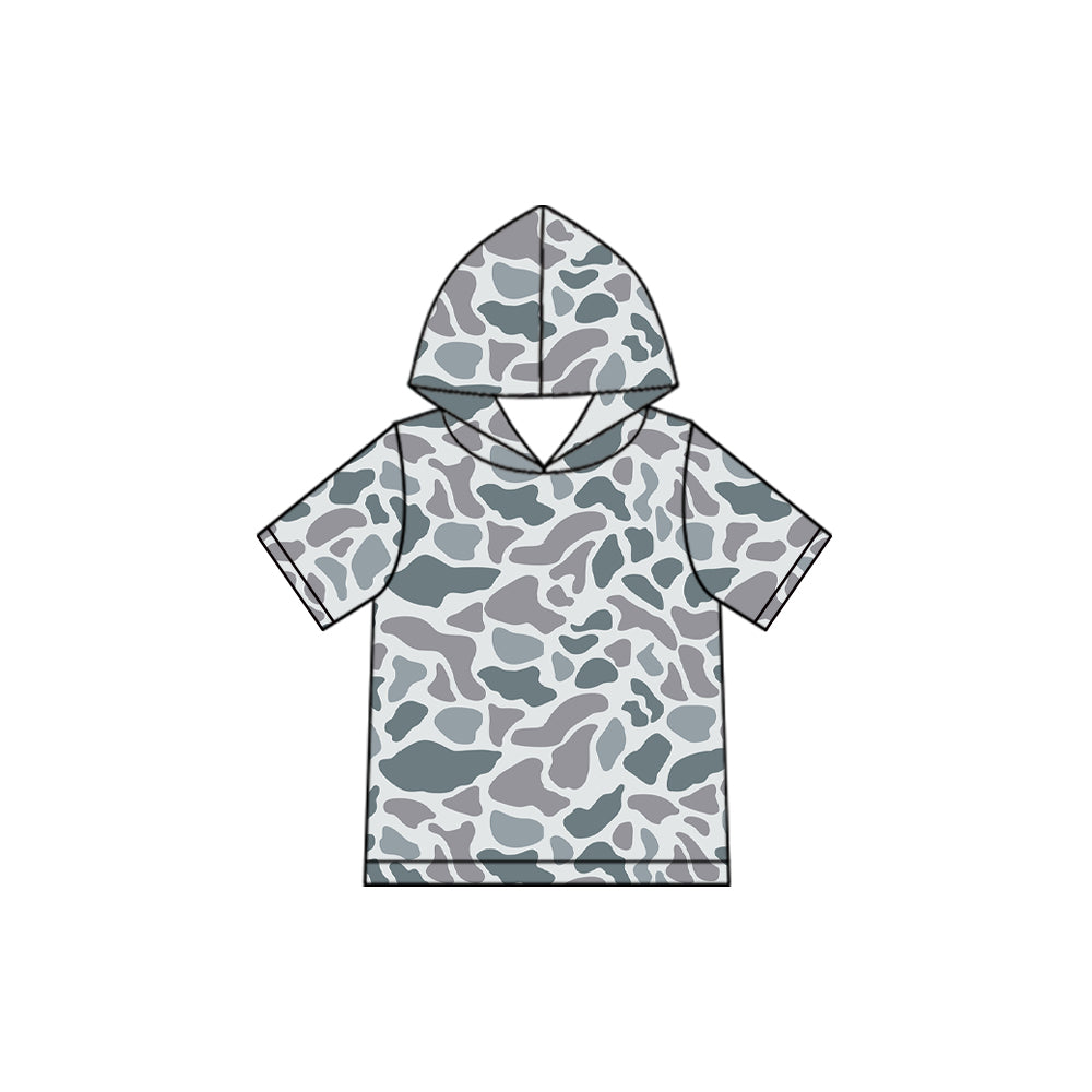 preorder BT1988 Camo Hoodie Short Sleeve Boys Top