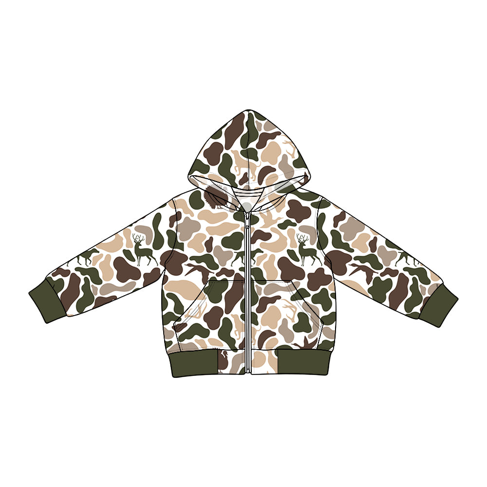 preorder BT2016 Camo Pocket Zipper Long Sleeve Boys Denim Coat