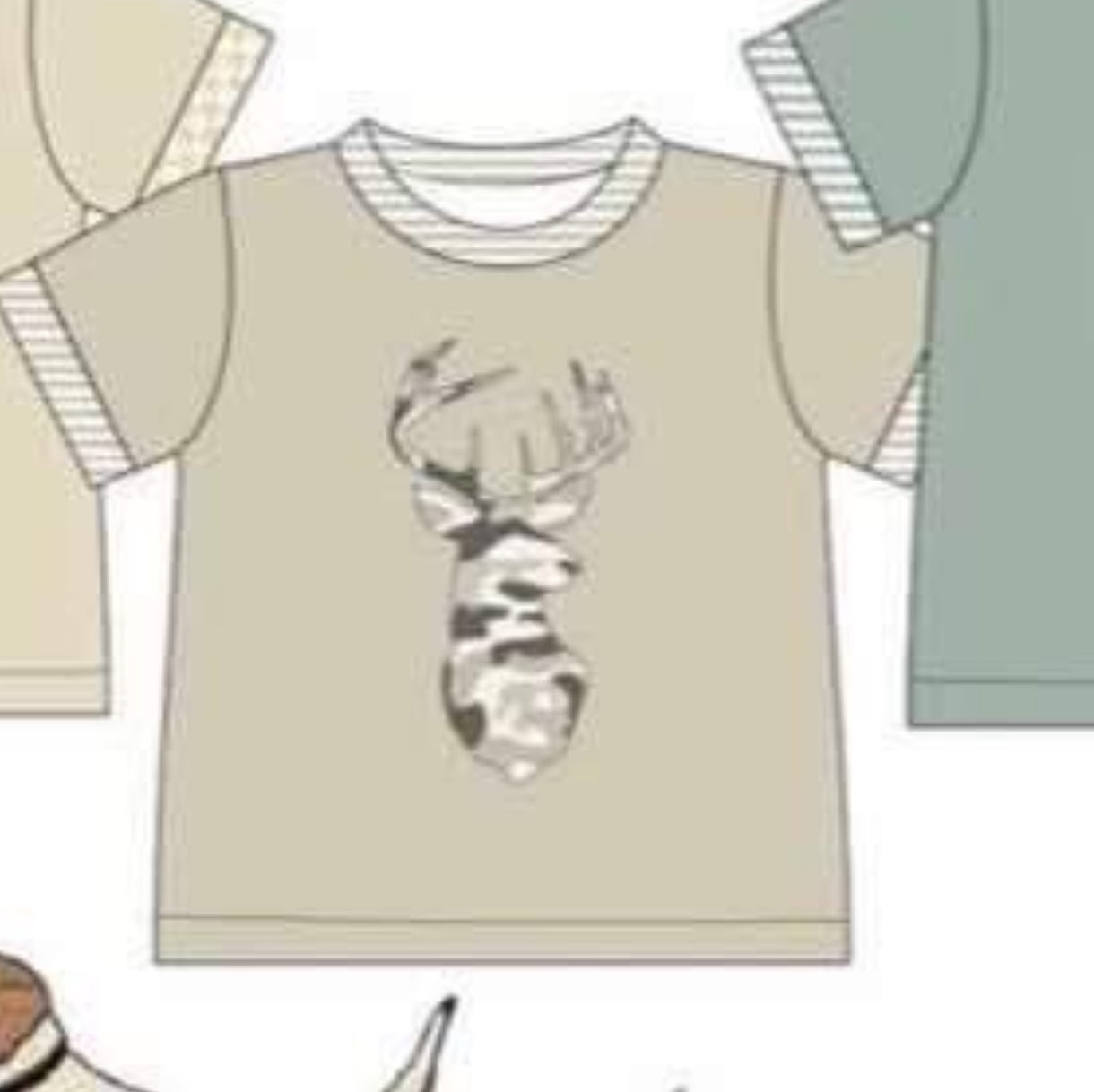 preorder camo deer short sleeve boys top