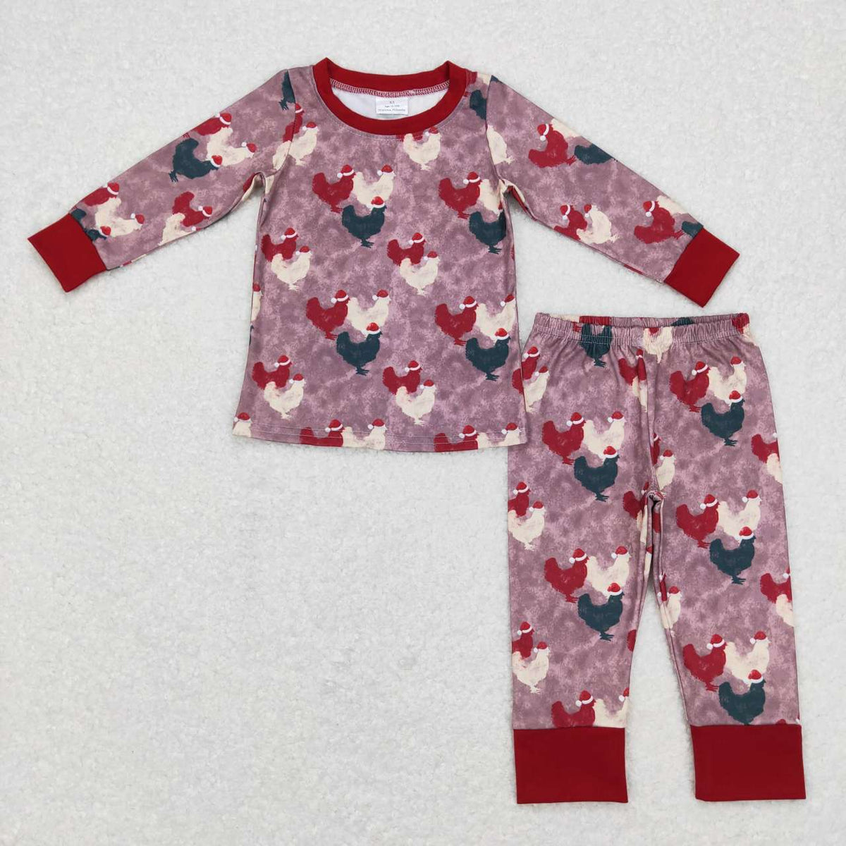 BLP0374 Farm chick long sleeve boys pajamas