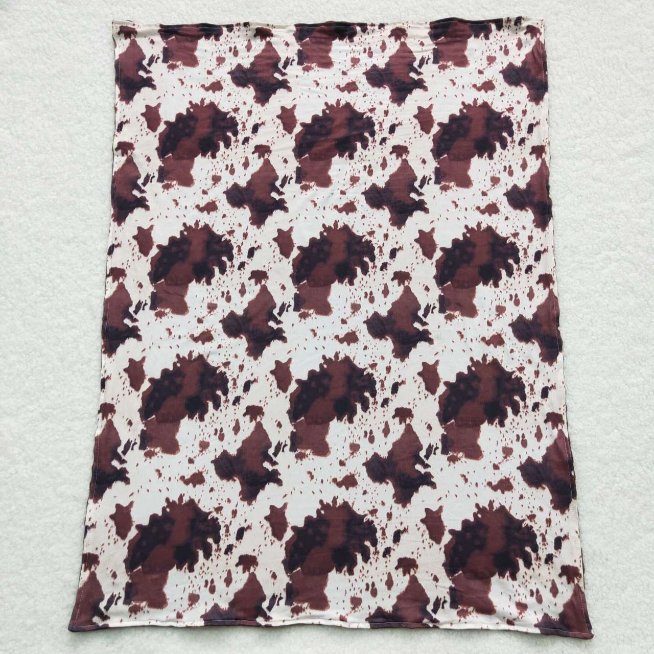 BL0058 Ink Pattern Brown Baby Blanket
