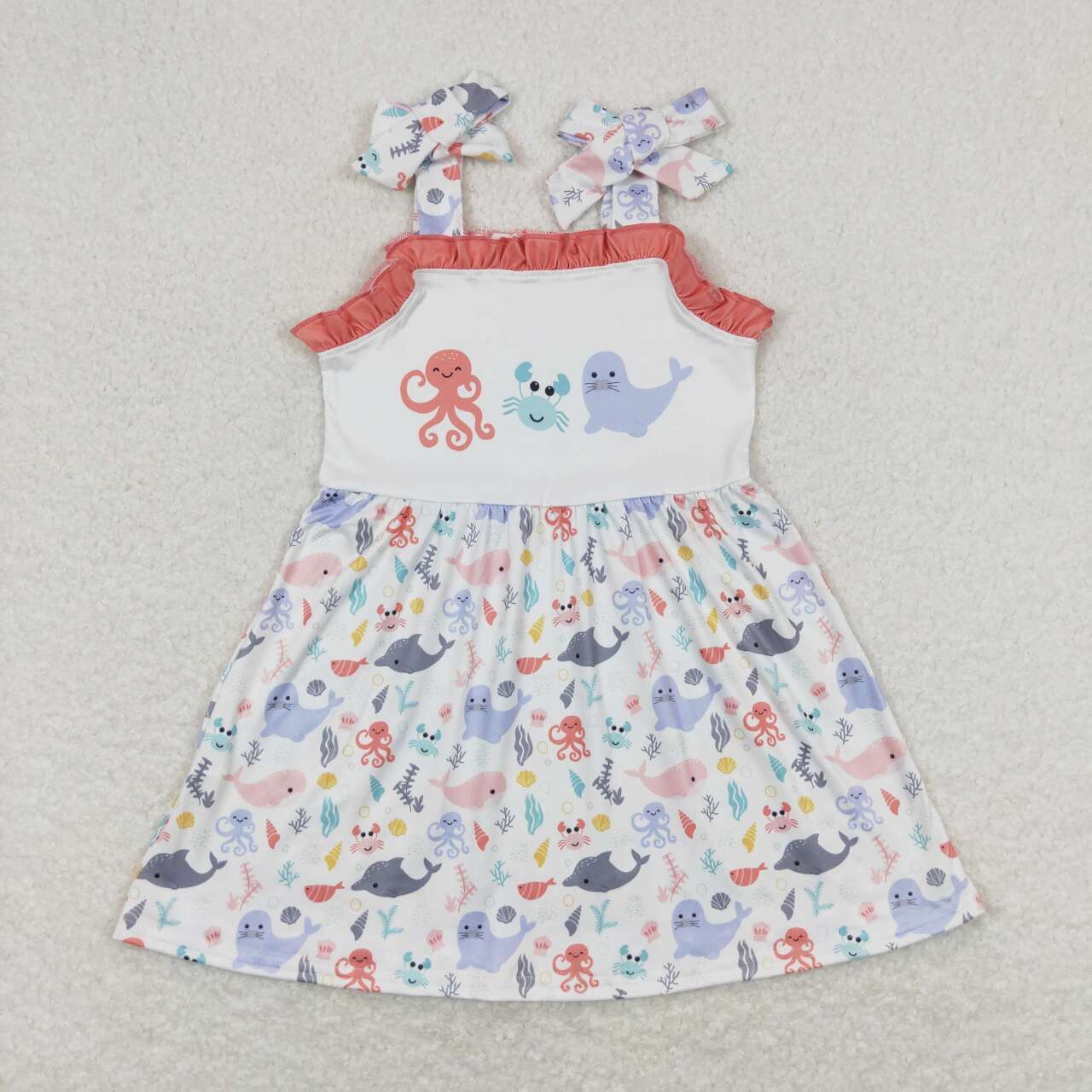 GSD0915 Crab sea lion octopus animals girls dress